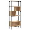 vidaXL Bokhylla 5 hyllplan sonoma-ek 76x33x188,5 cm konstruerat tr&auml;