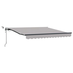 vidaXL Utdragbar markis Ljusgr&aring; 300 x 250 cm Polyester