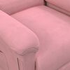 vidaXL Massagefåtölj med uppresningshjälp rosa sammet