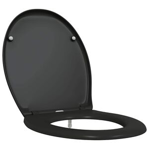 vidaXL Toalettstol Svart 47 x 37 x 4 cm Duroplast
