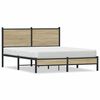 vidaXL S&auml;ngram utan madrass metall sonoma-ek 150x200 cm