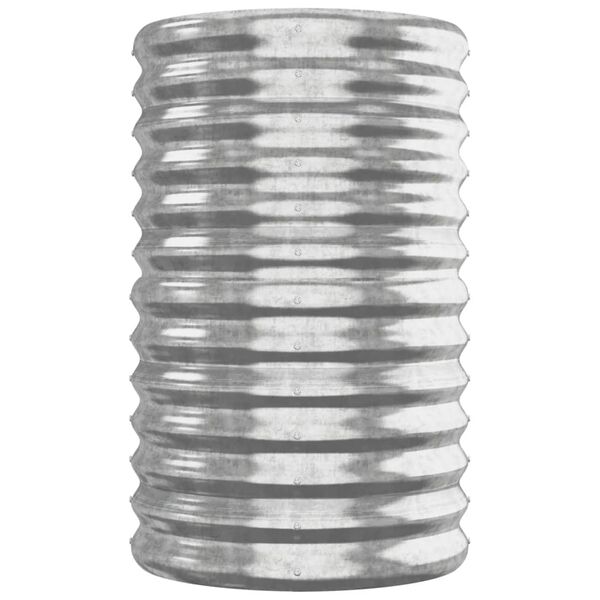 vidaXL Odlingslåda galvaniserat stål 260x40x68 cm silver