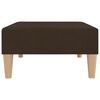 vidaXL B&auml;ddsoffa 2-sits med fotpall m&ouml;rkbrun tyg