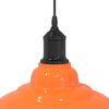 vidaXL Taklampa höjdjusterbar E27 glans orange Ø 31 cm metall