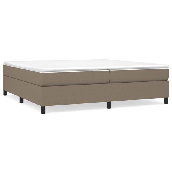 vidaXL Boxspring-s&auml;ngram taupe 200x200 cm tyg