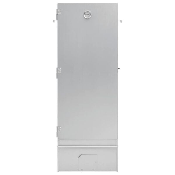 vidaXL R&ouml;ktunna och grill med tr&auml;flis 44,5x29x110 cm galvaniserat st&aring;l