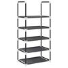 vidaXL Skohylla 5 hyllor svart 44x28x94 cm fiberduk