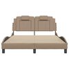 vidaXL Bed Frame "Viana" with LED without Mattress Cappuccino 120x200 cm