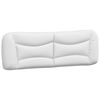 vidaXL Bed with Mattress "Hvar" White and Black 160x200 cm Faux Leather