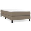 vidaXL Boxspring-s&auml;ngram Taupe 90x190 cm tyg