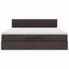 vidaXL Ottoman s&auml;ngram med madrass m&ouml;rkbrun 160x200 cm tyg