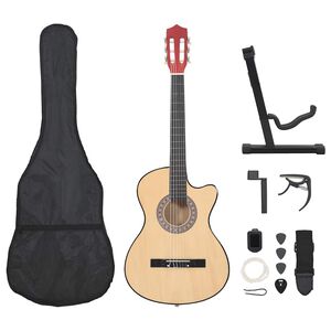 vidaXL Akustisk gitarr 12 delar med 6 str&auml;ngar western 38"