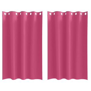 vidaXL M&ouml;rkl&auml;ggningsgardiner med Ringar 2 pcs Klart Pink 175 x 140 cm