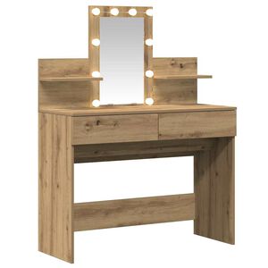 vidaXL Smyckebord Artisan Ek 100 x 40 x 130 cm Konstruerat tr&auml;