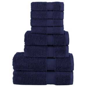 vidaXL Premium handdukar 8 st SOLUND marinbl&aring; 600 gsm