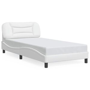 vidaXL Bed Frame without Mattress "Hvar" White 100x203 cm Faux Leather
