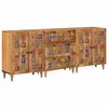 vidaXL Sideboard 3 pcs Naturf&auml;rg 60 x 33,5 x 75 cm Massivt mangotr&auml;