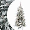 vidaXL Plast Hingad Julgran 120 cm 150 LED-lampor Varmvit PE & PVC