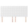 vidaXL Huvudgavel vit 180x5x118/128 cm konstl&auml;der