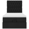 vidaXL Ottoman s&auml;ng med madrass svart 100x200 cm tyg