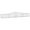 vidaXL Gabion b&aring;gformad 400x50x40/60 cm galvaniserat j&auml;rn