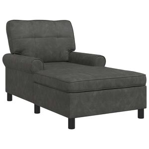 vidaXL Chaise Lounge Svart Konstl&auml;der 91 x 157 x 91 cm