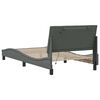 vidaXL Bed Frame without Mattress "Hanko" Dark Grey 100x200cm Fabric