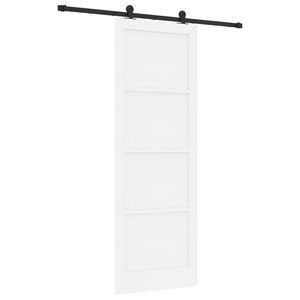 vidaXL Skjutd&ouml;rr Vit och svart 83 x 232 cm Massiv furu