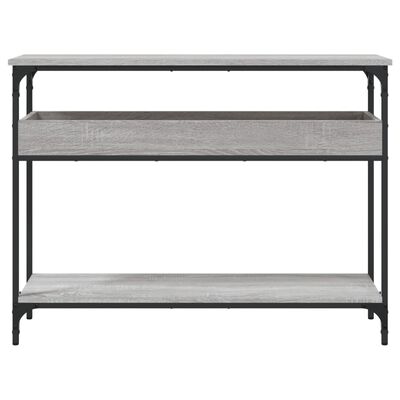 vidaXL Avlastningsbord med hylla grå sonoma 100x29x75 cm