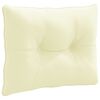 vidaXL Ryggkudde PUTTEN 100% Polyester Gr&auml;ddvit 50 x 40 x 10 cm