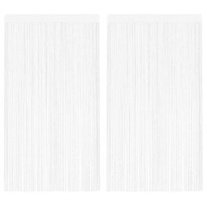 vidaXL Tr&aring;dgardiner 2 st 140x250 cm vit