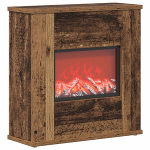 vidaXL Elektrisk eldstad Gammalt tr&auml; 47 x 18 x 48 cm Konstruerat tr&auml;