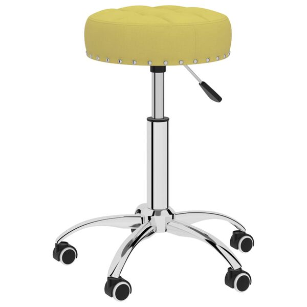 vidaXL Snurrbara matstolar 4 st gr&ouml;n tyg