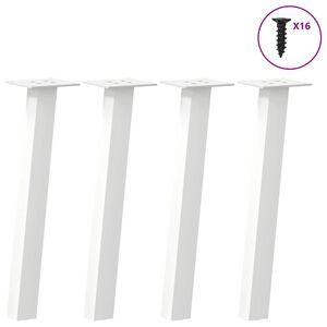 vidaXL Soffbordsben 4 st vita 30 cm st&aring;l
