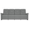 vidaXL Massagefåtölj 4-sits grå konstläder