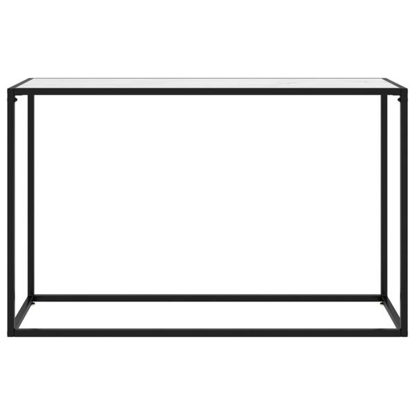 vidaXL Konsolbord vit 120x35x75 cm härdat glas