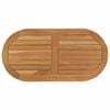 vidaXL Bordsskiva 80 x 40 x 2,5 cm Oval Massivt teaktr&auml; Naturlig