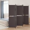vidaXL Rumsavdelare 5 paneler brun 250x180 cm tyg