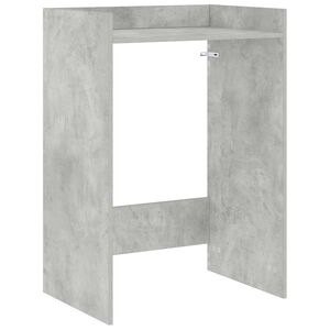 vidaXL Tv&auml;ttmaskinskabinet med lagring Betonggr&aring; 67,5 x 48 x 97 cm