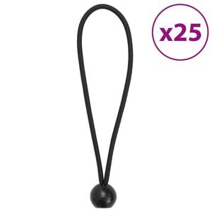 vidaXL Gummistroppar med kula 25 st 21 x 0,5 cm