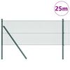 vidaXL St&auml;ngselstolpe Gr&ouml;n 25 x 0,4 m (12 x 12 mm n&auml;t) St&aring;l och PVC
