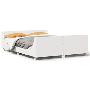 vidaXL S&auml;ngram utan madrass vit 120x200 cm massiv furu