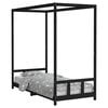 vidaXL S&auml;ngram f&ouml;r barns&auml;ng svart 90x200 cm massiv furu