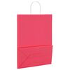 vidaXL Pappersp&aring;sar 50 st med handtag rosa 32x17x44 cm