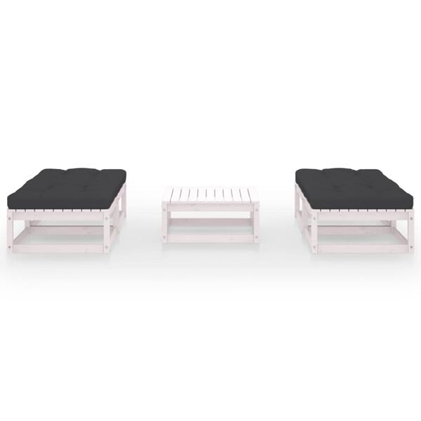 vidaXL Loungegrupp med dynor 5 delar massiv furu