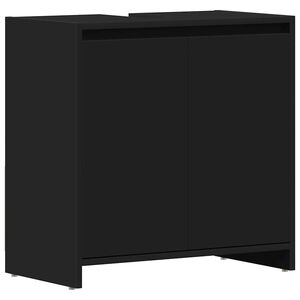 vidaXL Badrumssk&aring;p svart 60x33x60 cm konstruerat tr&auml;