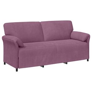 vidaXL 3-Sits soffa Lila 198 x 83 x 95 cm Sammet