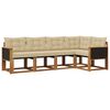 vidaXL Utomhussoffset 5 st Naturlig och Beige