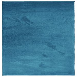 vidaXL Matta OVIEDO kort lugg turkos 120x120 cm