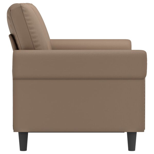 vidaXL 2-sitssoffa cappuccino 120 cm konstl&auml;der